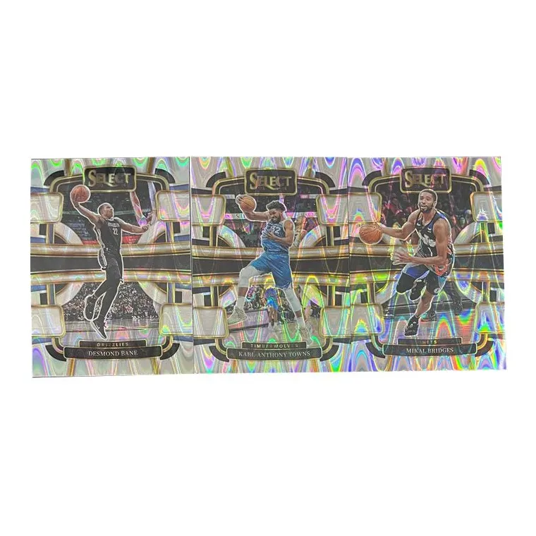 PANINI Bane+Towns+Bridges 2023 24 SELECT Silver Wave Fold Player Card Product Access Sports Cards 3 Pcs-0