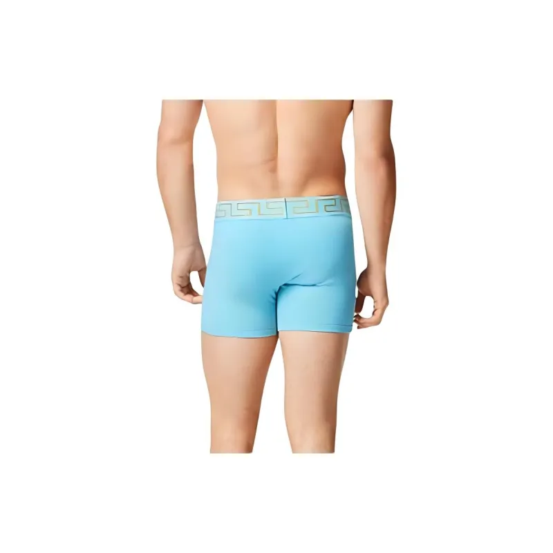 VERSACE Greca Border Swim Shorts Light Blue-2