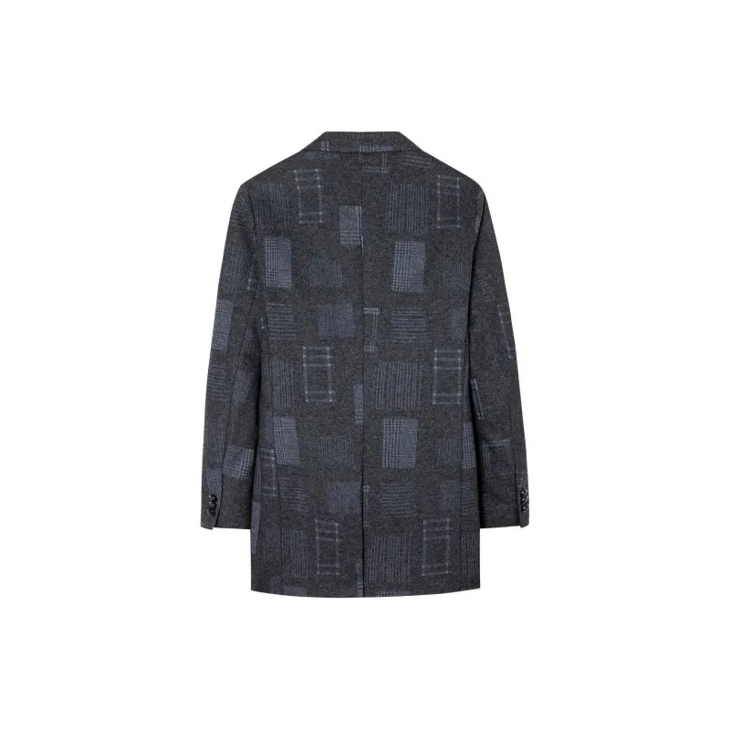 Wit Coats Men's Black Gray Color-1
