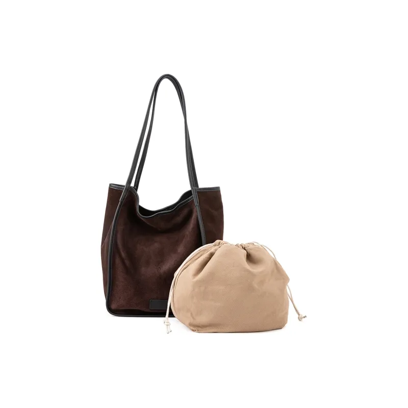 VENOF Cow Leather Tote Bag Shopping Bag Shoulder Bags Medium Size Women's Coffee/Rebrown/Royal Red-2