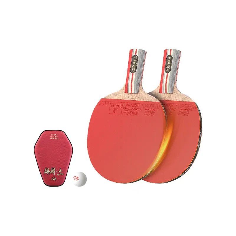 DOUBLEFISH Ping Pong Paddles Unisex All Wood Red-48
