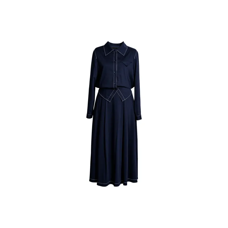 ROEYSHOUSE Skirt Set Women's Dark Blue-0