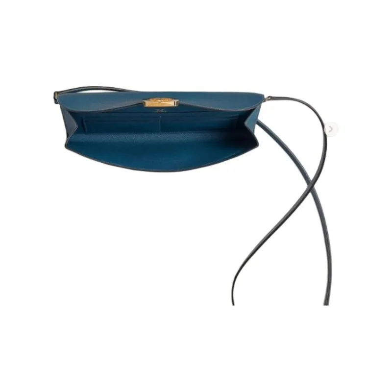 HERMES Chaine D'Ancre To Go Epsom Leather Pig Nose Bag Wallet Women's S4 Deep Blue Dark Blue-2