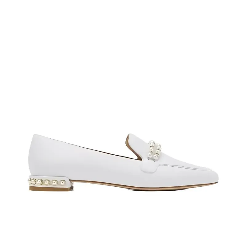 Stuart Weitzman/SW Joelle Pearl Loafers Women's White-1