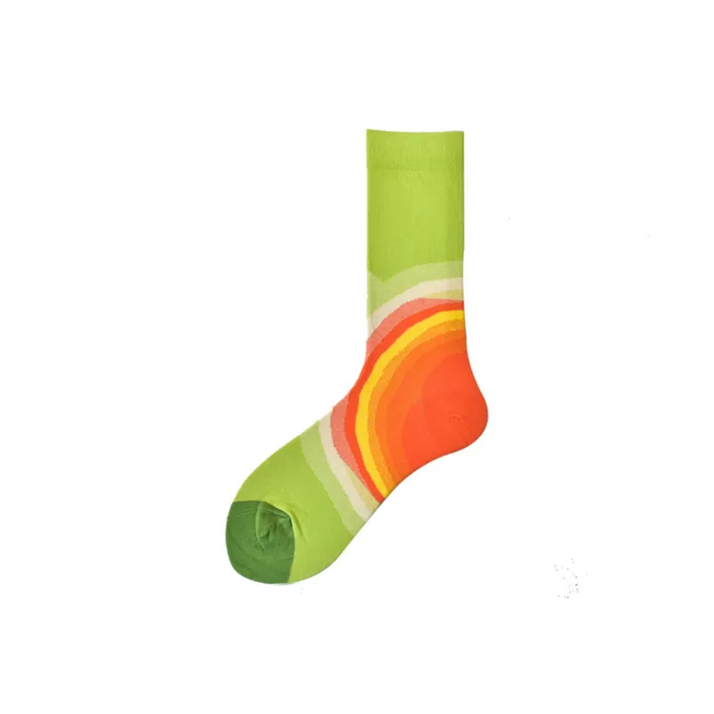 Flowers In Water Mid Calf Socks Men's 4 Pack-5