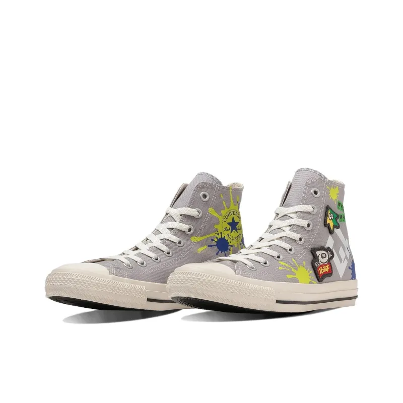 Splatoon3 x Converse All Star Slip Resistant High Top Canvas Shoes Unisex Gray-1