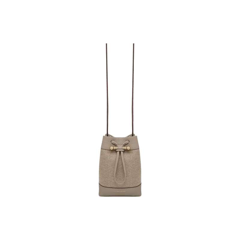 Strathberry Cashmere With Calfskin Shoulder Bag Crossbody Bag Medium Size Women's Cashmere Gray-0