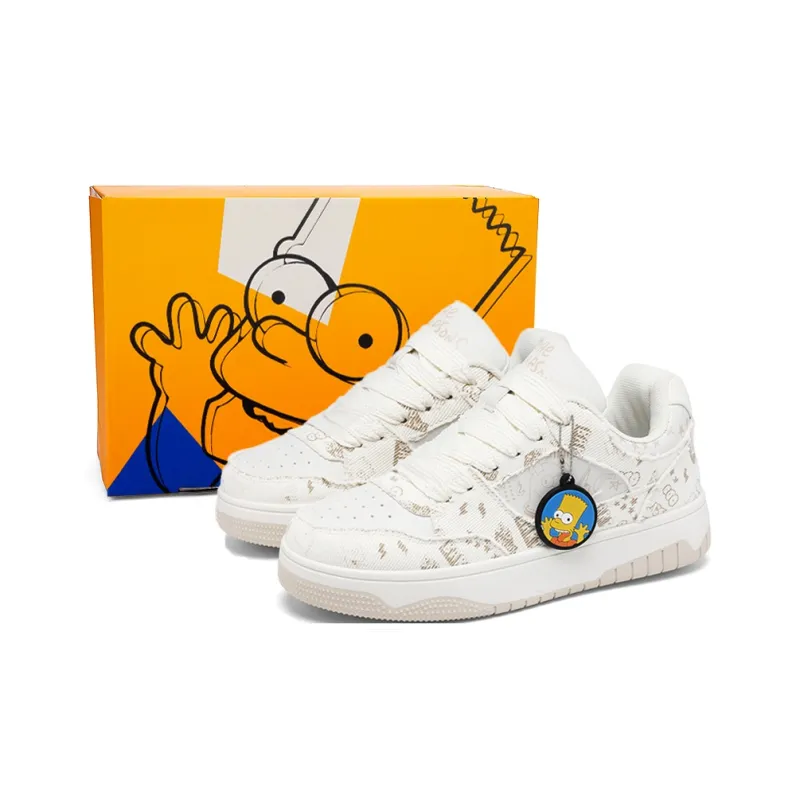 The Simpsons Skateboard Shoes Unisex Low Top Yellow/Beige/Black-7