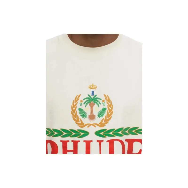 RHUDE East Hampton Crest Cotton T shirt-4
