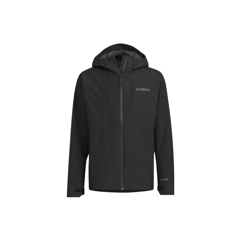 Adidas Outdoor Hiking Waterproof And Windproof Windbreaker Jacket Men's Black-1