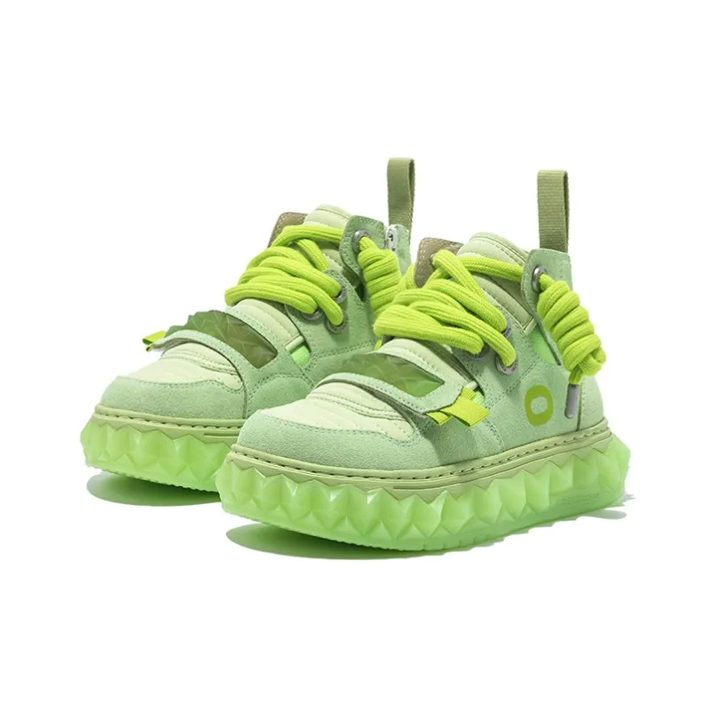 OETZI High Top Skateboard Shoes Unisex Light Green-1