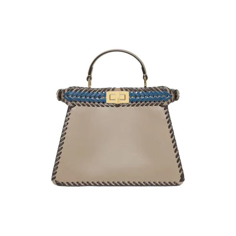 FENDI Peekaboo ISeeU Cow Leather Shoulder Bag, Crossbody Bag, Handbag Trumpets Women's Multicolor-2