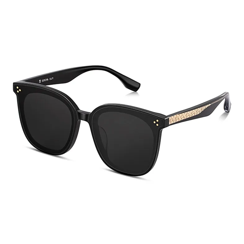SEROVA Plate Alloy Frame Square Sunglasses Unisex-4
