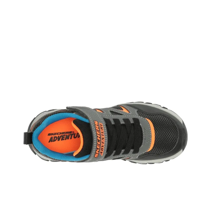 Skechers Anti Slip, Slip Resistant Kids Lifestyle Shoes Black Orange Teenagers-3
