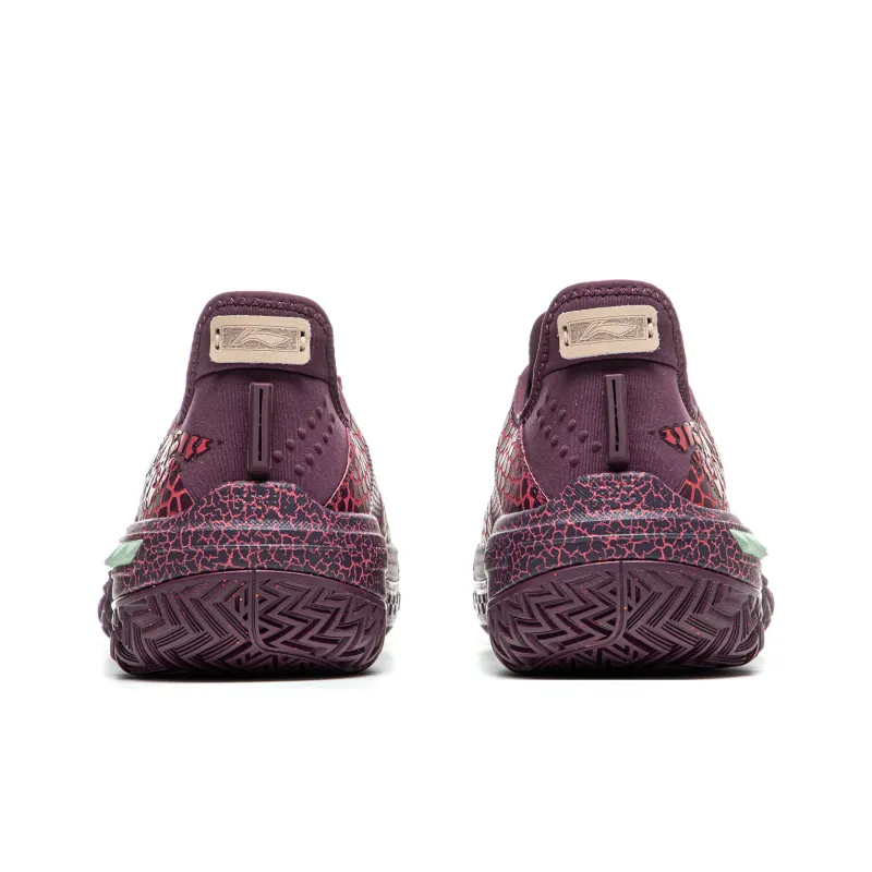 LiNing Jie Ao Cushioning Anti-Slip And Wear-Resistant Lightweight Rebound Low-Top Basketball Shoes Men's Fuchsia-5