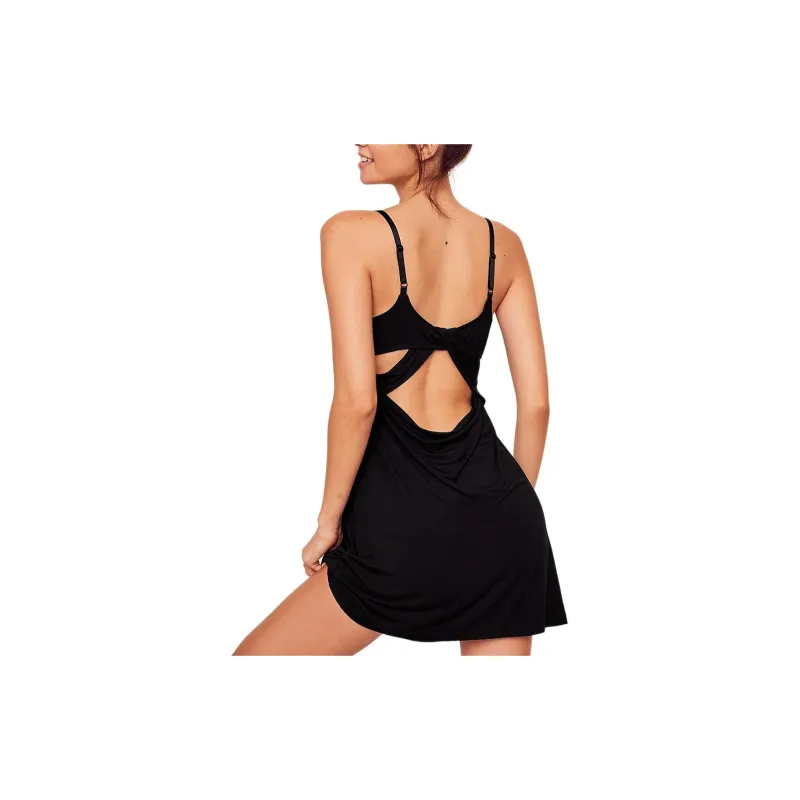 Victoria's Secret ADORE ME Suzie Sleep Dress/Jet Black Nightgown Women's Black-4