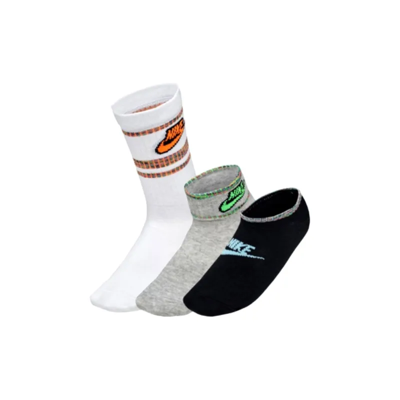 Nike Ankle Socks Unisex 3 Pack White/Gray/Black-3