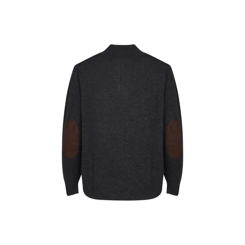 BARBOUR High Neck Half Buttoned Knit Jumper-1