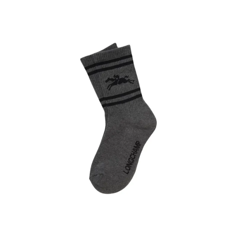 LONGCHAMP Mid-Calf Socks Women's 1 Pack Dark Gray-0