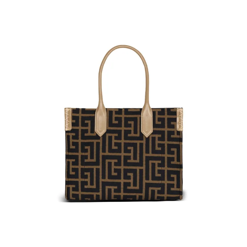 BALMAIN B-Army 36 Pb Labyrinth Jacquard Tote Bag-2