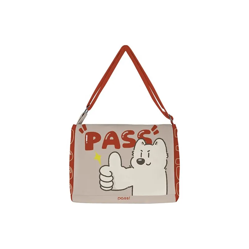 AOSONG Suede Technology Fabric Shoulder Bag, Crossbody Bag Unisex Red-0