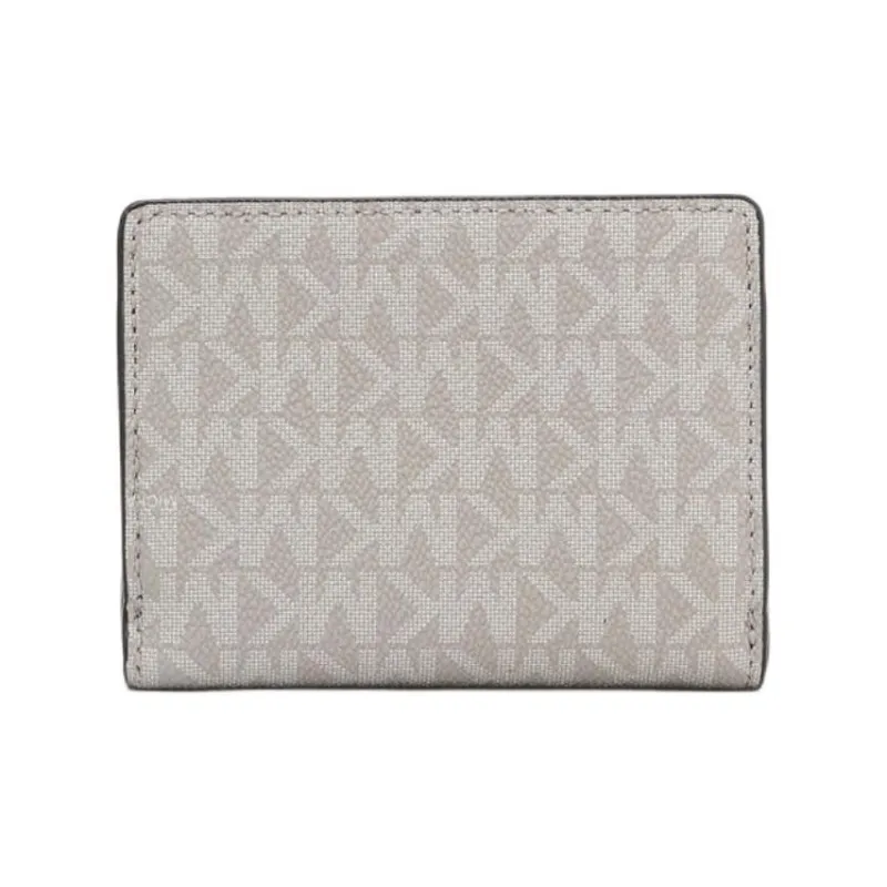 MICHAEL KORS Jet Set Travel Coated Canvas Wallet Medium Size Women's Pearl Gray-2