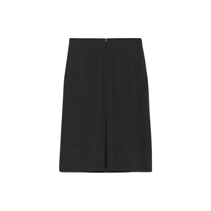 ARITZIA FW24 Wilfred Isadora Silk Skirt Casual Long Skirts Women's Sandwashed Black-1