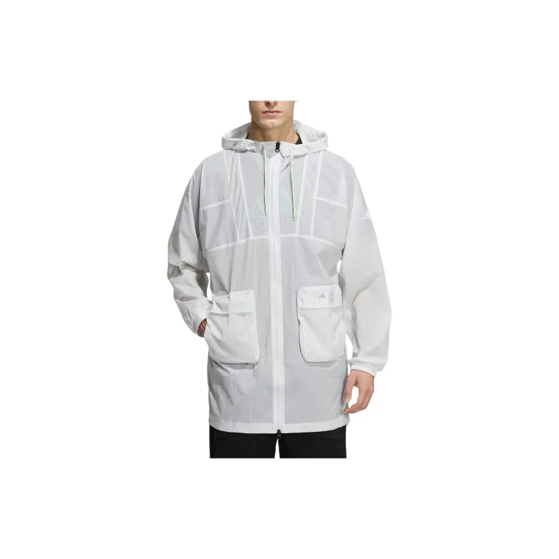 Adidas PARKA WOVEN JACKET Jackets & Coats Unisex Dot Gray/White-3