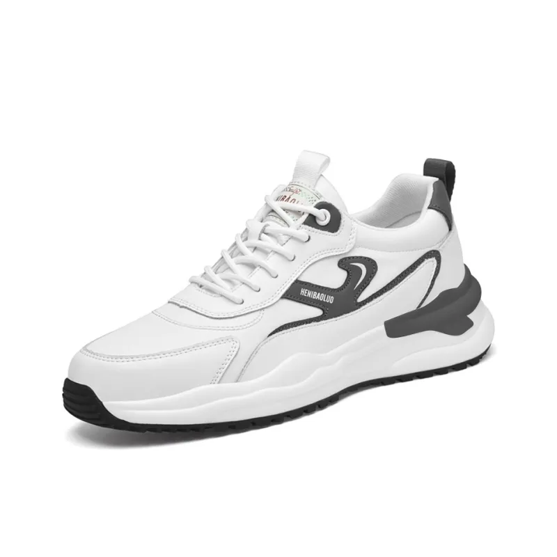 HENIBAOLUO Men's Casual Shoes Men Low Top White-1