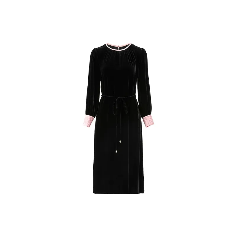 Ink Beauty Long Sleeved Dresses Women's Black-0