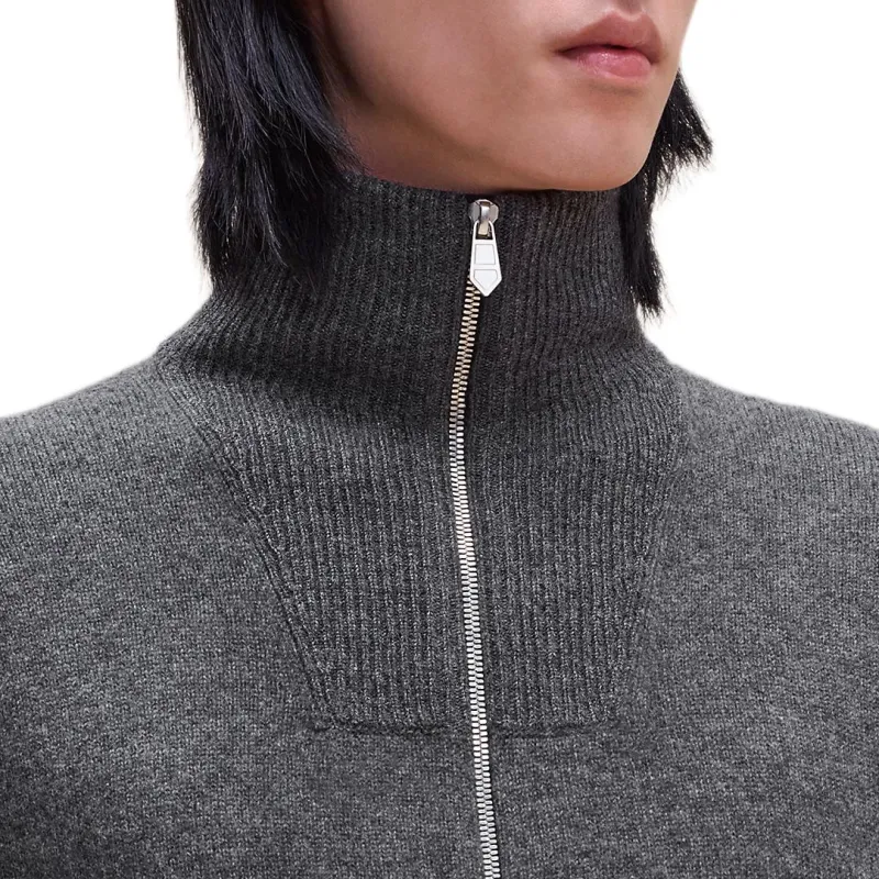 HERMES Cashmere Sweater Men's Coal Gray-3