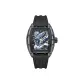 Blue Whale Box-Black Case, Black Dial, Black Rubber Strap
