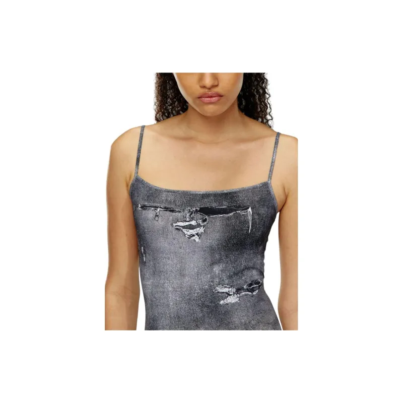 DIESEL D Hoppyn Denim print Minidress-2