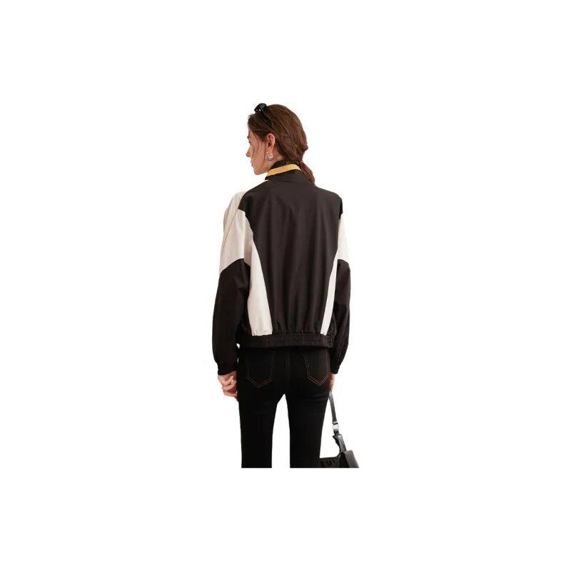 LOUISY AO Cropped Coats Women's Black & Beige-1