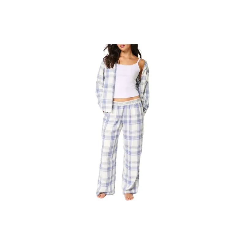 Hollister Pajama Pants Women's Light Blue-1
