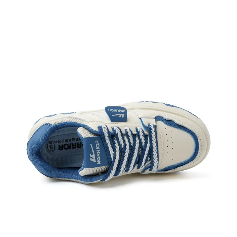 Warrior Warrior Lightweight Low Top Skateboard Shoes Women's Beige Blue 1.0-2