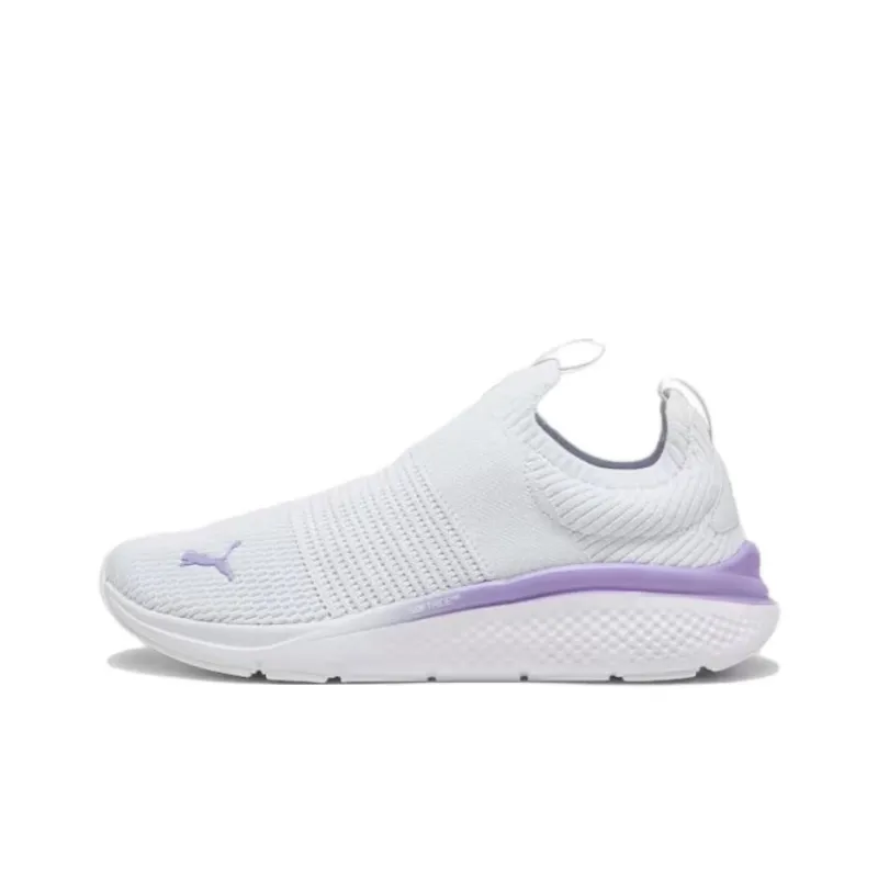 PUMA Softride Pro Slip Resistant And Breathable Low Top Running Shoes Women's White Purple-0
