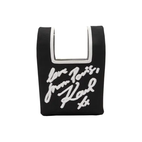 warmth LAGERFELD Fabric Handbag Unisex Black