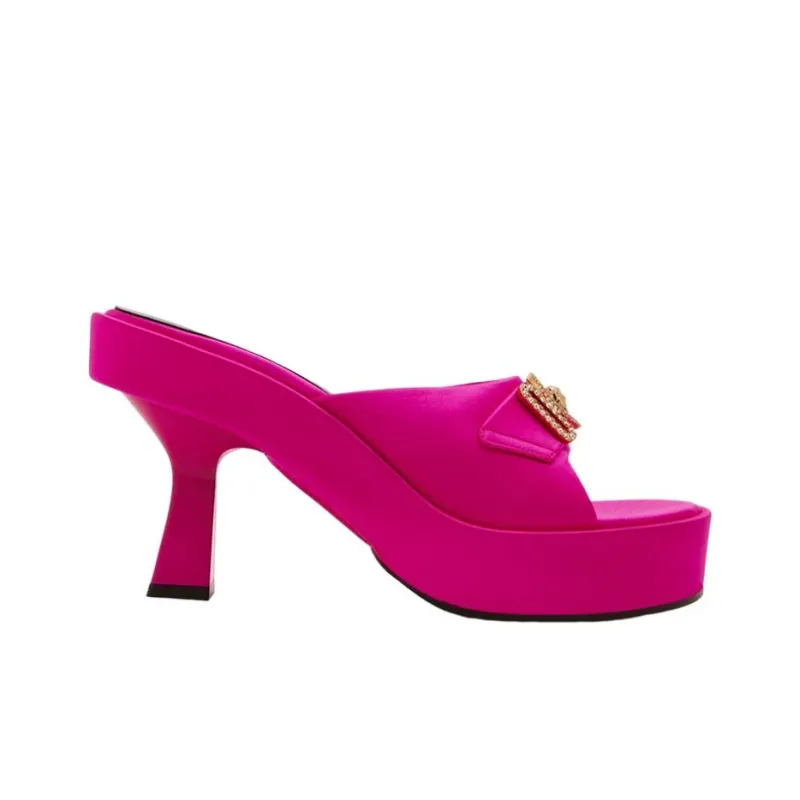 VERSACE Odor-Resistant Slide Slippers Women's Pink-1