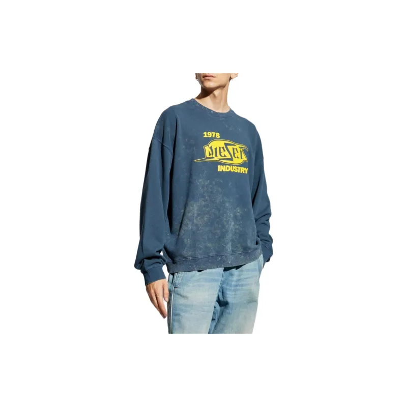 DIESEL S Boxt Q5 Logo Printed Crewneck Sweatshirt-2
