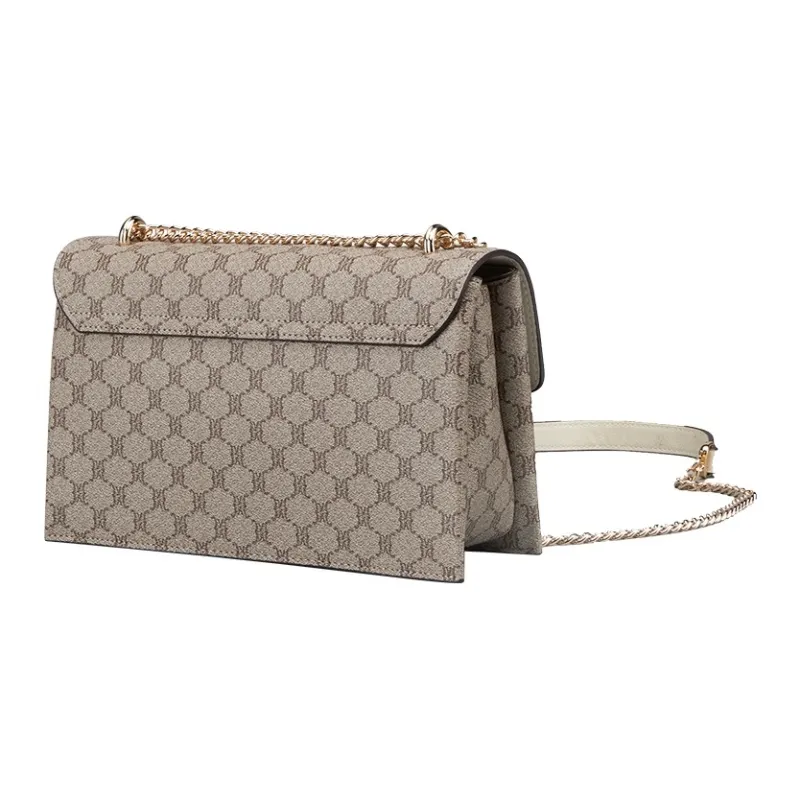 YEARCON PVC With Artificial Leather With Synthetic Leather Crossbody Bag, Shoulder Bag Medium Size Women's Gray & White-3