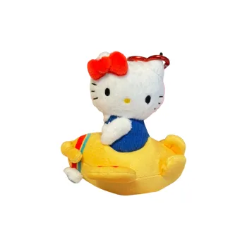 Sanrio Hello Kitty 50th Anniversary Limited 1977 Plane Dolls Plush Pendant Small Size Tall