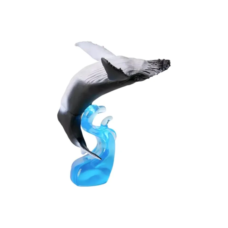 BANDAI Biological Encyclopedia Simulation Marine Life Ornament Mini05 Whale Orca Humpback Whale Bonus Gifts-2