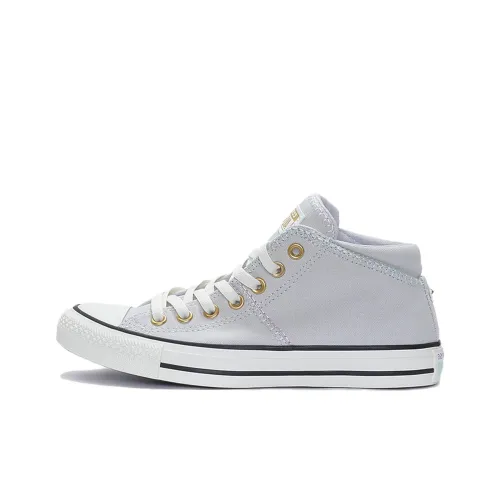 Converse Chuck Taylor All Star Canvas Shoes Women's Mid-Top Gray/Gold