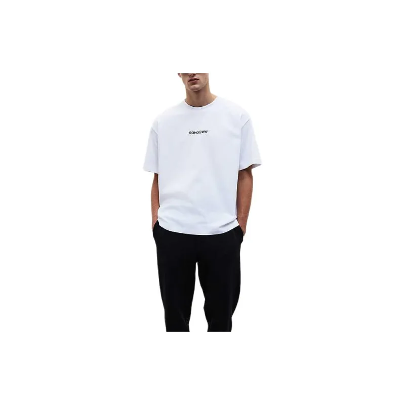 H&M T Shirts Men White-1