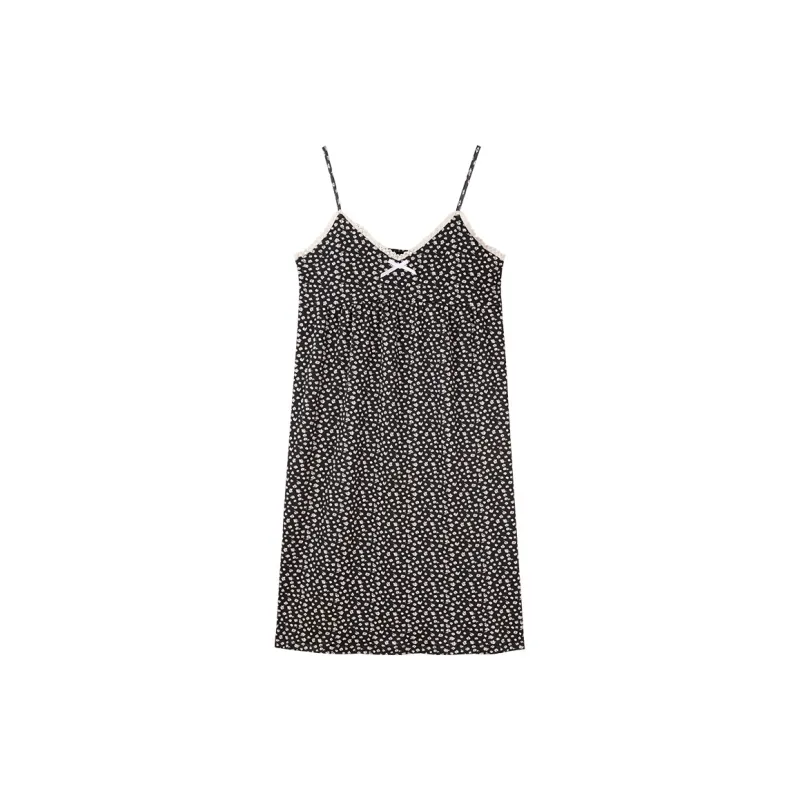 The Story Of The Flower Season Nightgown Women's Black-4