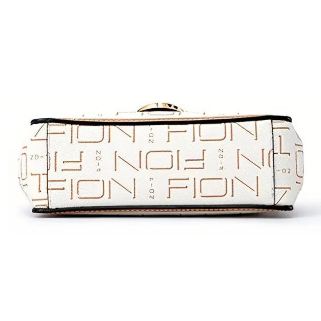 FION Canvas Crossbody Bag Medium Size Women's Multicolor-10