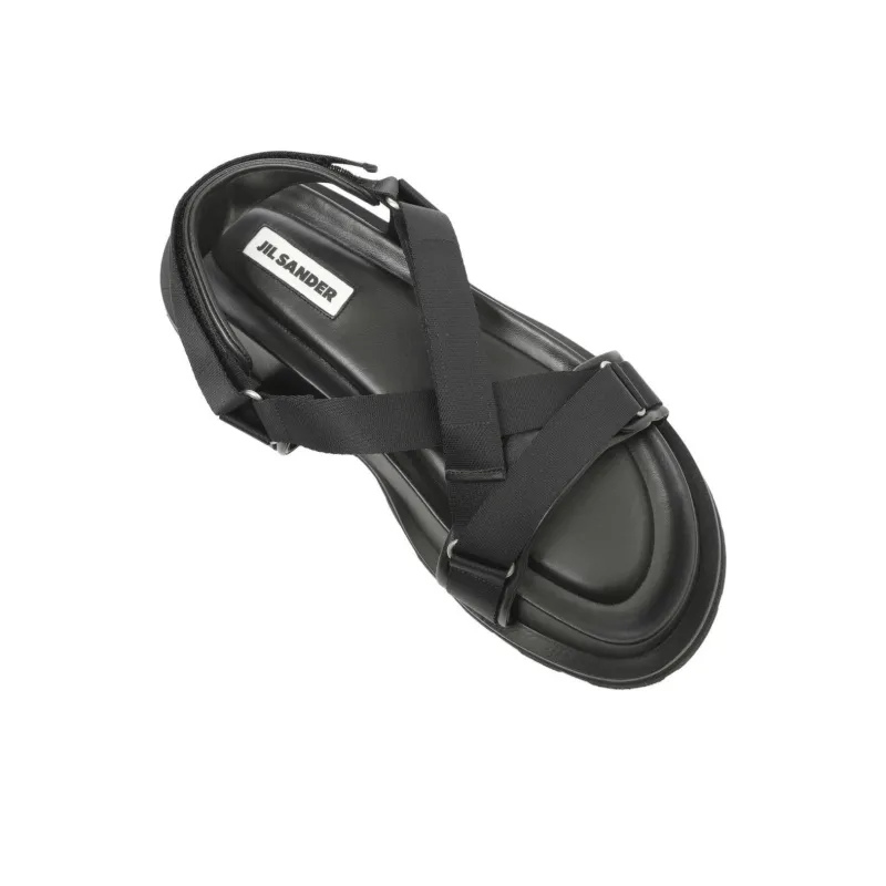 JIL SANDER One Strap Sandals Men's Black-2