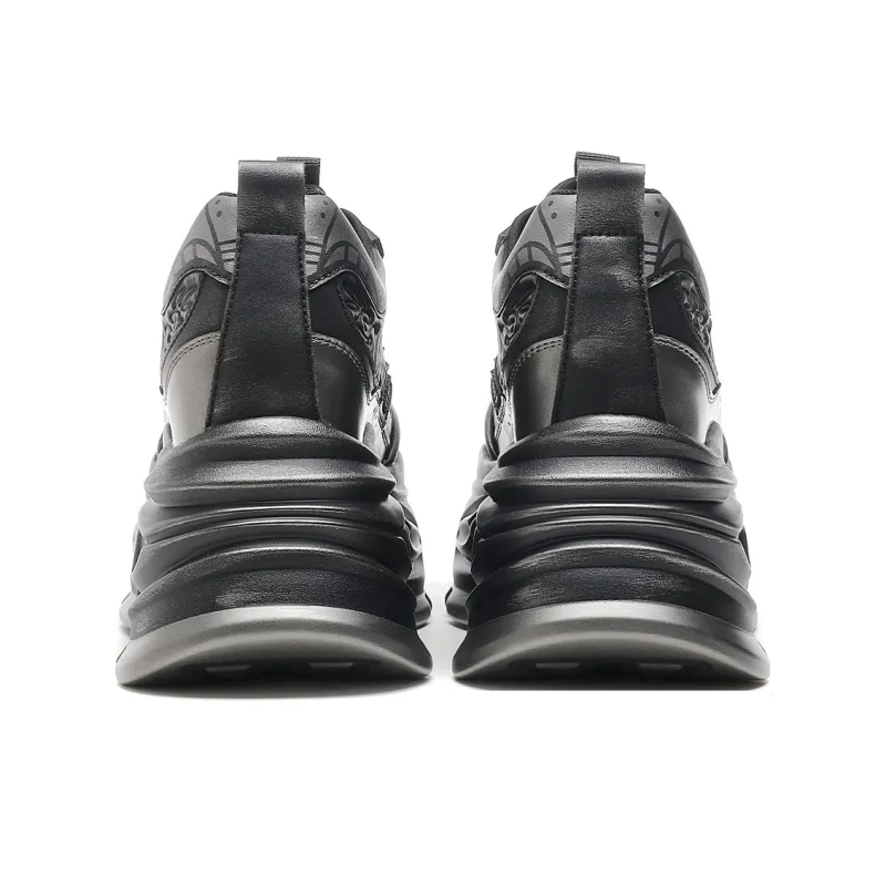 CARDANRO Low-Top Platform Height Increasing 10cm Vintage Chunky Sneakers Women's-8