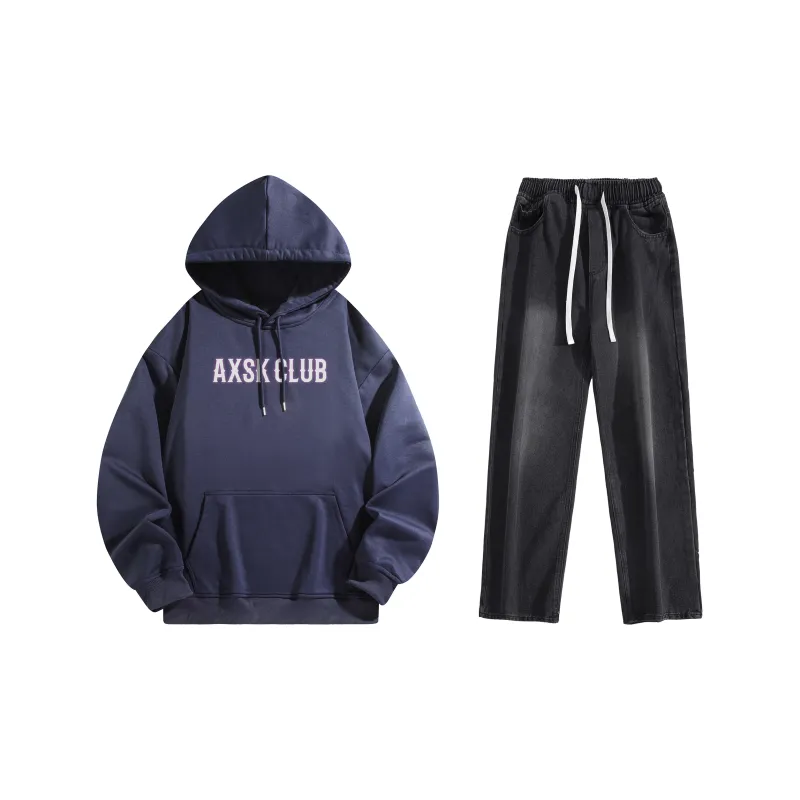A.X.S.K Sweatshirt Sets Unisex-29